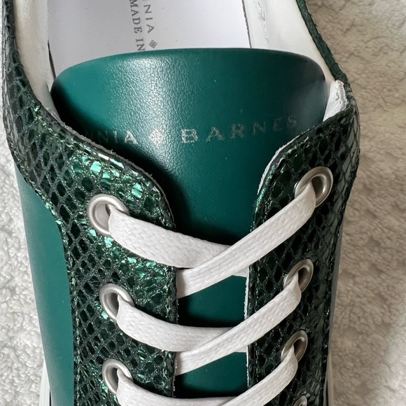 NIB. Tiannia Barnes MEN'S BILLY LEATHER LOW-TOP
SNEAKER IN EBONY OLIVE - Picture 12 of 15